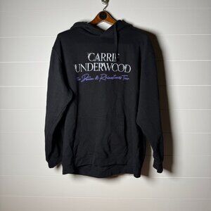 Carrie Underwood Women's Denim & Rhinestones Tour Hoodie Sweatshirt in Black XL